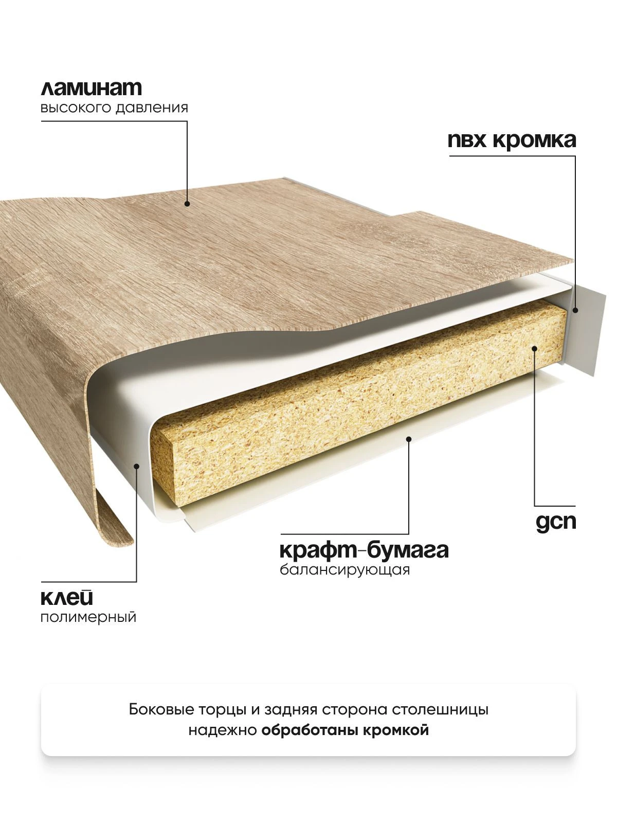 ARNIKA Кухонный гарнитур "Рика" 120см со столешницей, меланж